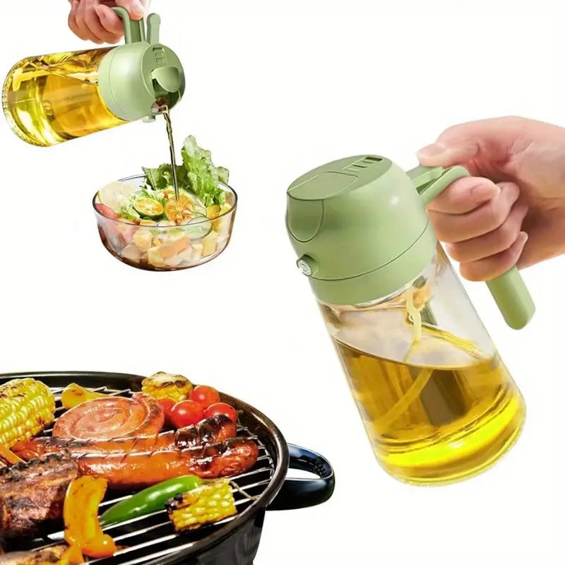 2 IN 1 Oil Dispenser Spray Bottle