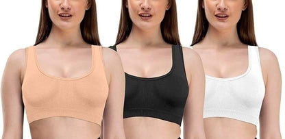 Womens Multicolor Air Bra Pack Of 3